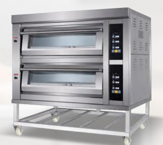 Lò nướng gas điện thương mại 380v Bánh mì Pizza 6.6KW