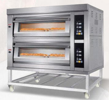 Lò nướng gas điện thương mại 380v Bánh mì Pizza 6.6KW