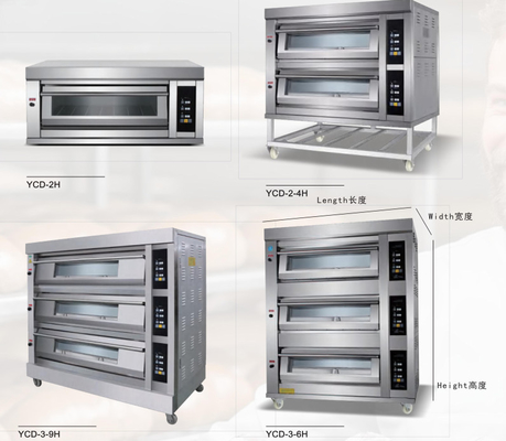 Lò nướng gas điện thương mại 380v Bánh mì Pizza 6.6KW