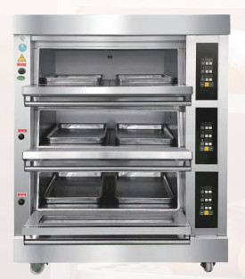 Lò nướng gas điện thương mại 380v Bánh mì Pizza 6.6KW