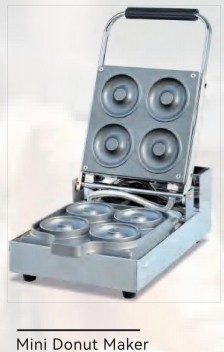 Mini Donut Maker thương mại | Máy Làm Bánh Rán Tự Động | Bộ 3 Vòi | Thép không gỉ