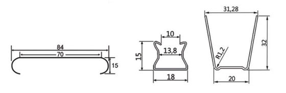 Máy tạo hình cuộn Keel Xám C84 cho Bảng khóa bảng quảng cáo