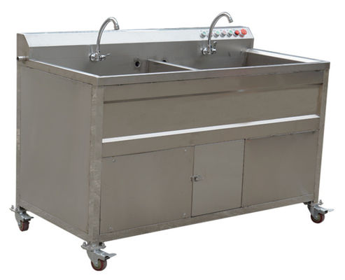 Máy móc chế biến thực phẩm SS304 Máy giặt rau củ hai bể