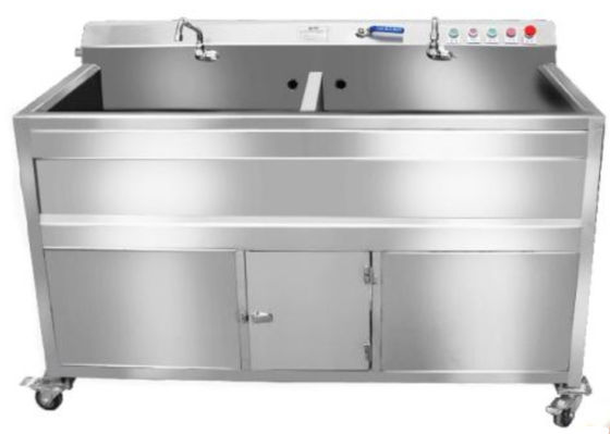 Máy móc chế biến thực phẩm SS304 Máy giặt rau củ hai bể