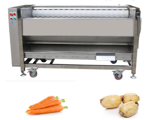 Máy chế biến thực phẩm 800kg / h, Máy bóc vỏ công nghiệp bàn chải