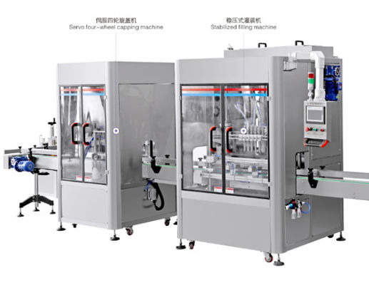 Máy đóng gói chiết rót nước sốt, Máy đóng nắp chất lỏng tự động SS316