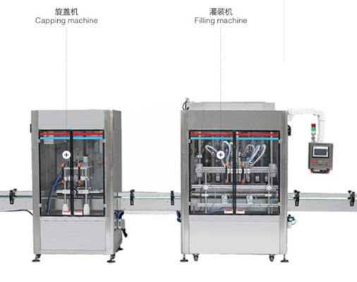 Dây chuyền sản xuất máy đóng nắp và dán nhãn chất lỏng 1000ml