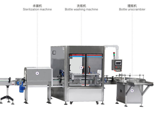 Dây chuyền sản xuất máy đóng nắp và dán nhãn chất lỏng 1000ml