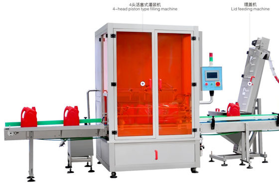 Máy dán nhãn chai nhựa bạc Máy đóng nắp 20bpm