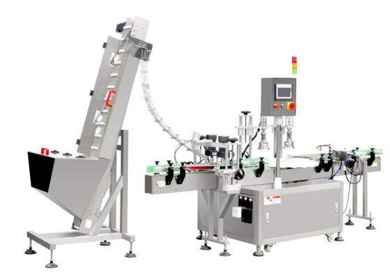 Máy đóng gói chiết rót 60bpm, Máy đóng nắp nghêu 2 đầu
