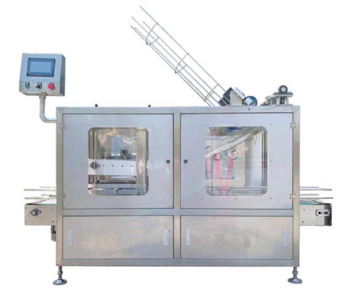 Máy đóng nắp nhựa loại bánh xích 2Kw với thùng 300mm