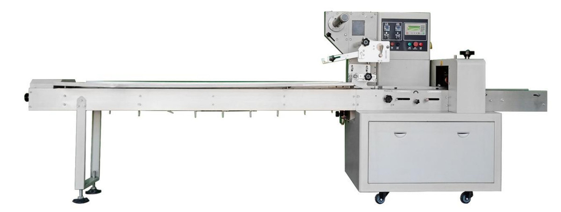 Máy đóng gói loại gối phim 450mm 220 túi / tối thiểu 2,4kw