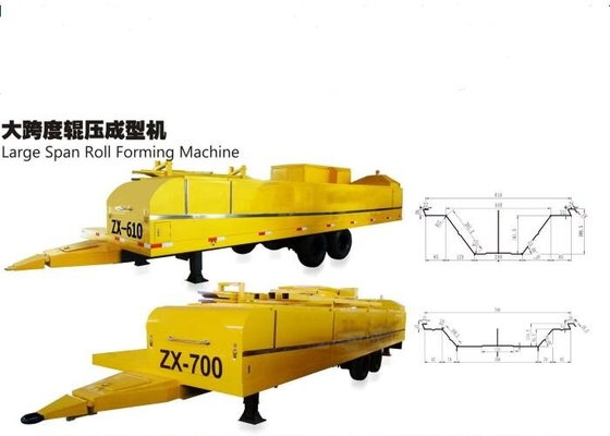 Máy tạo hình cuộn lớn Long K Span Máy trang trí dọc 14 bước