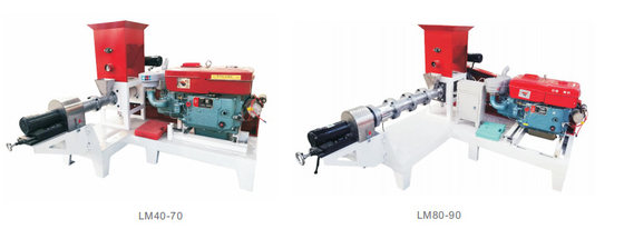 Dry Way Floating Fish Feed Pellet Machine 60kg / H Loại Diesel Chống mài mòn